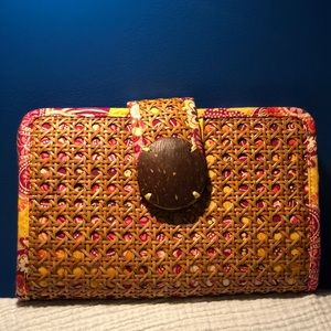 VERA BRADLEY Bali WICKER CLUTCH